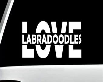Labradoodle Decal Sticker for Car Window - Waterproof Vinyl Sticker for Pet Lovers - Perfect for Cars, Laptops & Water Bottles - Show Your Love for Labradoodles