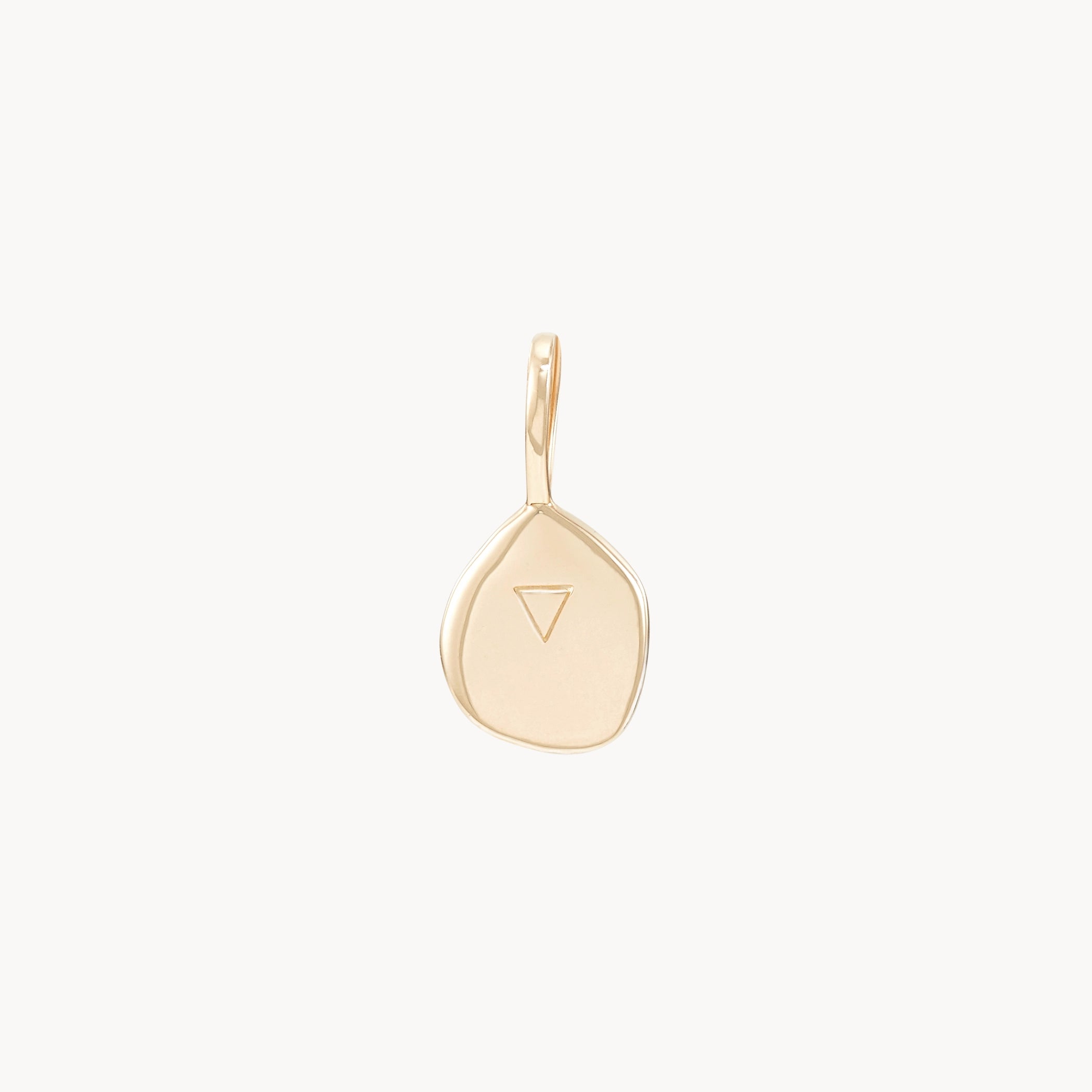 10K Yellow Gold Small Water Element Charm with Gemstones - Perfect for Necklaces, Bracelets & Boho Jewelry Making