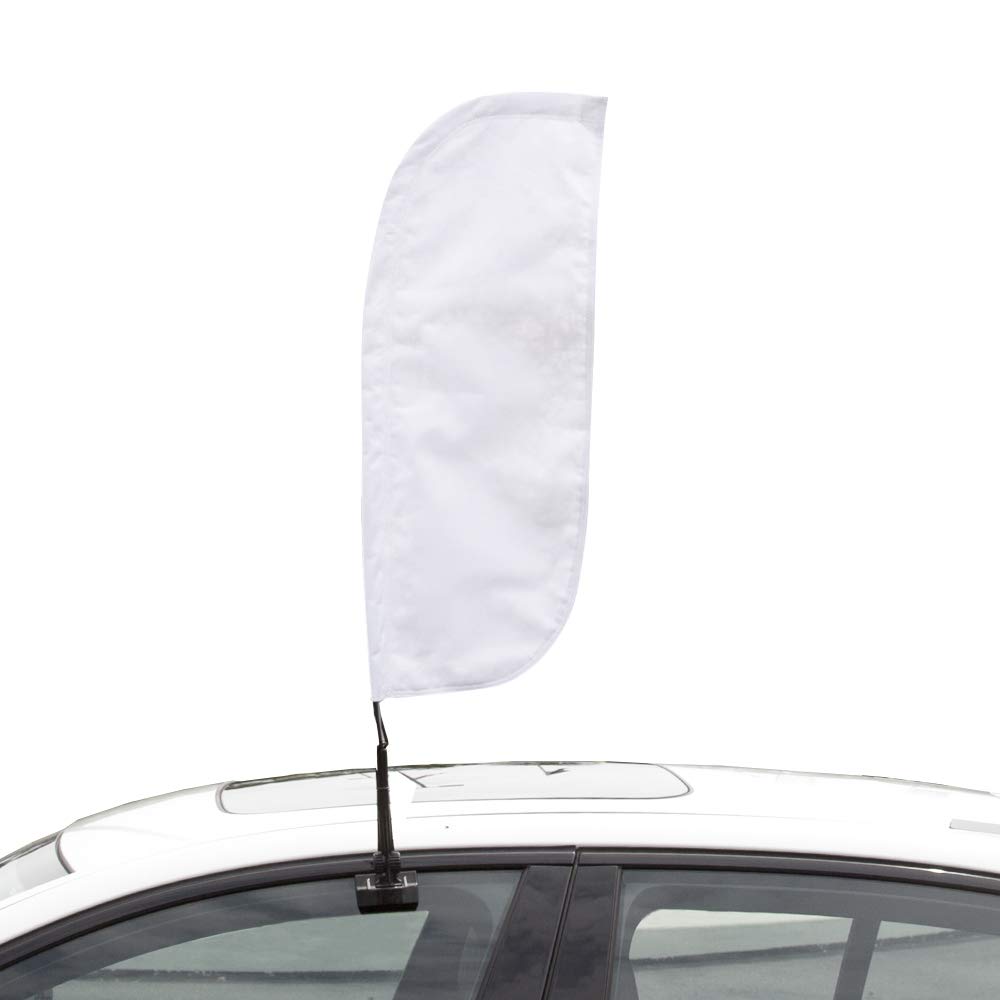 25 Pack Feather Flag Car Window Flag Pole with Window Clip Set - No Banner Included | Perfect for Sports Events, Parades, and Car Decorations