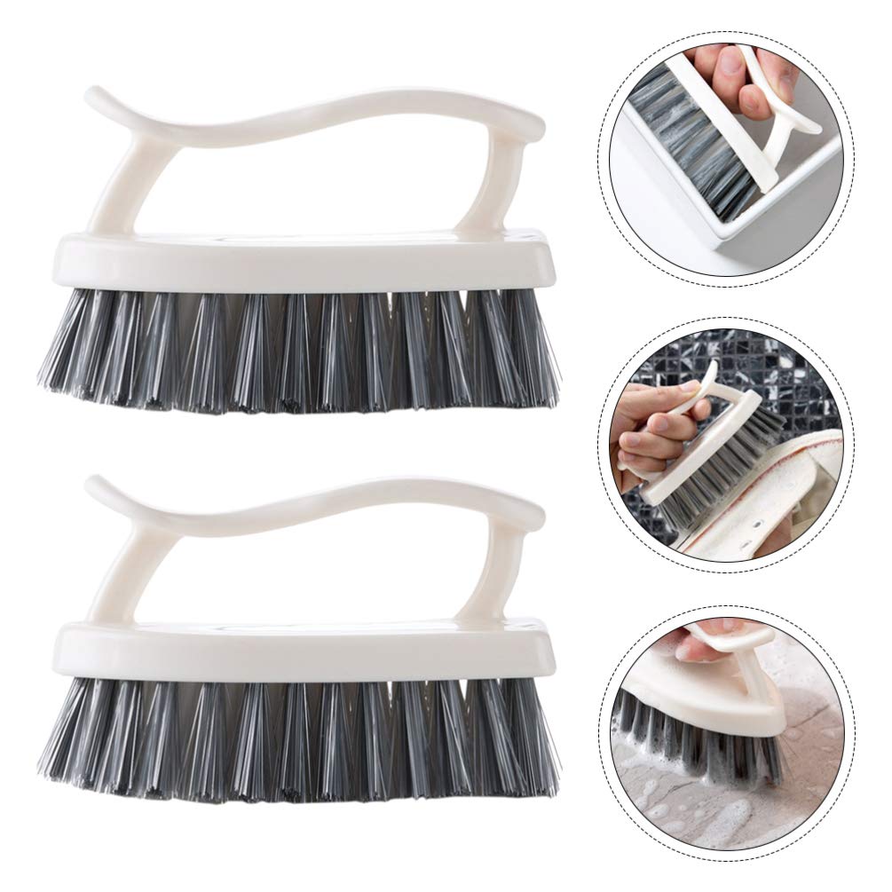 2-Pack Multi-Purpose Cleaning Brushes for Bathroom, Underwear, Clothes & Boots - Heavy Duty Plastic Scrub Brush for Household Cleaning, Laundry & Dry Clothes - Perfect for Kitchen, Bathroom & Outdoor Use