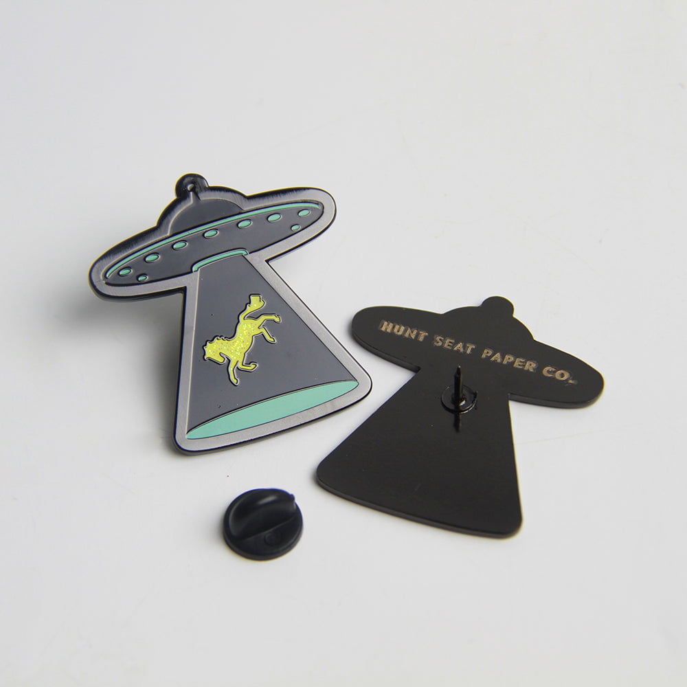 Abduction Pony Pin - Cute UFO Alien Horse Enamel Lapel Pin - Perfect for Backpacks, Jackets & Gifts for Sci-Fi Fans