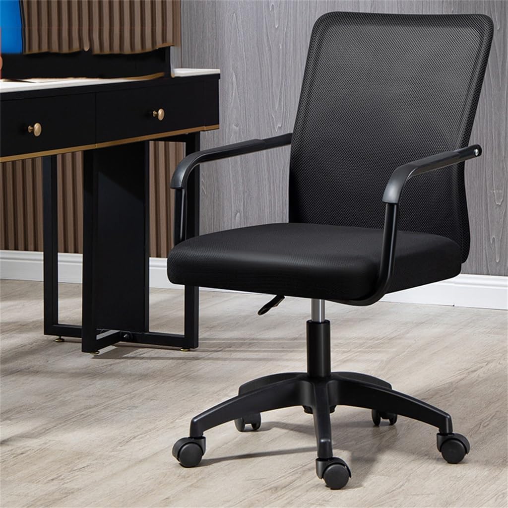 Ergonomic Swivel Office Chair for Students - Adjustable Height, 360° Rotation, Lumbar Support - Perfect for Dorm Rooms, Study Sessions & Home Office Workstations