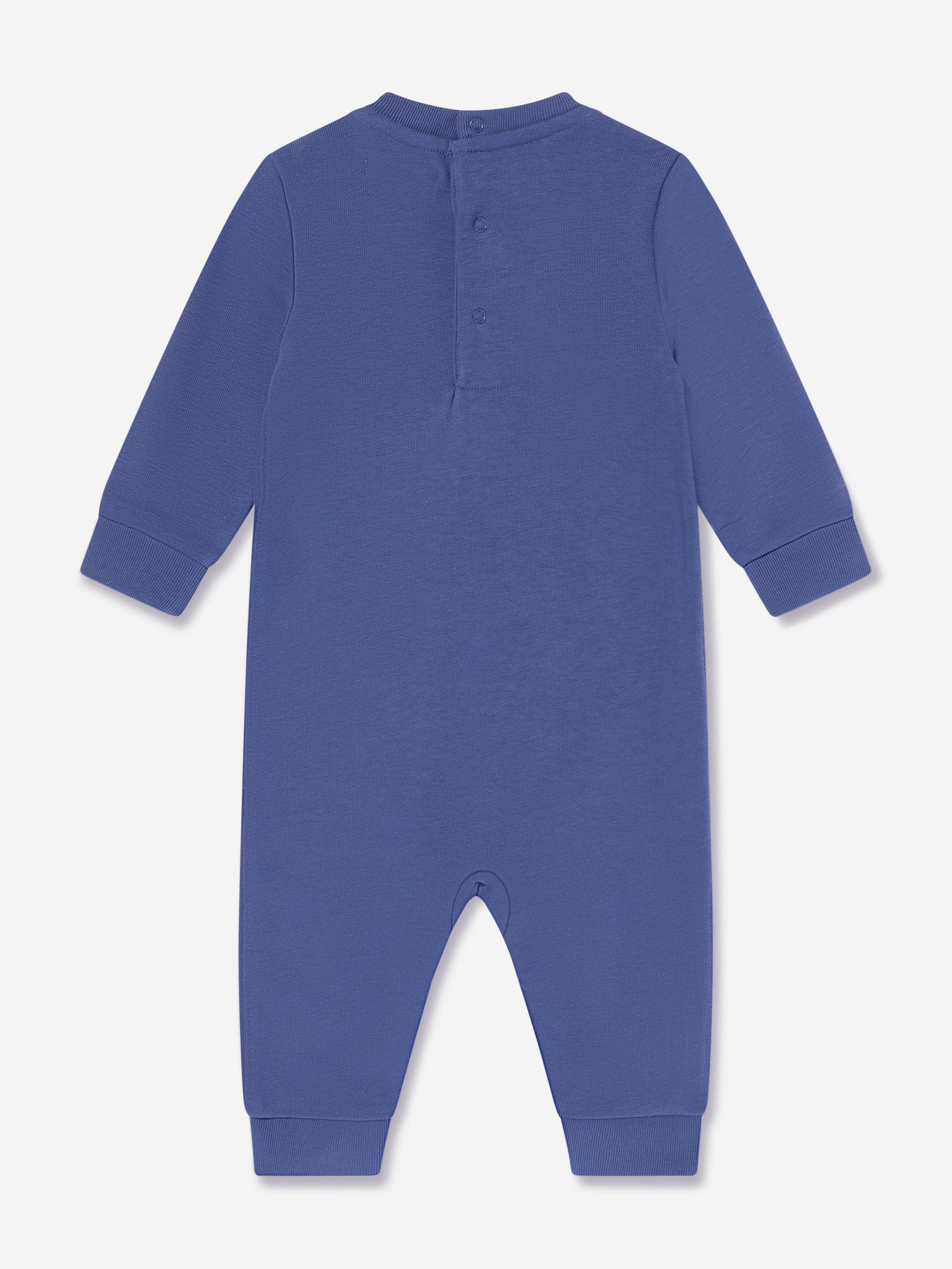 Baby Boys French Terry Romper - Soft Blue Cotton Jumpsuit for Infants | Perfect for Playtime, Outings & Photo Shoots
