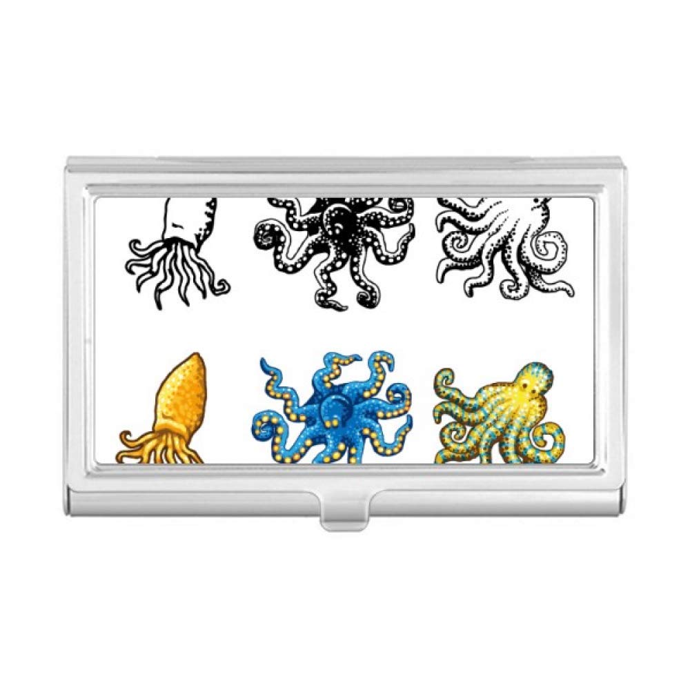 Premium Octopus Pattern Business Card Holder - Marine Life Themed Card Case for Office, Networking & Professional Events - Stylish Pocket Wallet for Men & Women