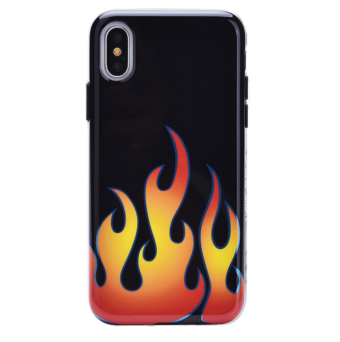 Blue Chrome Flames iPhone Case - Stylish Protective Cover for iPhone 13/14/15 Pro Max - Durable Shockproof Slim Design - Perfect for Everyday Use, Travel & Outdoor Activities