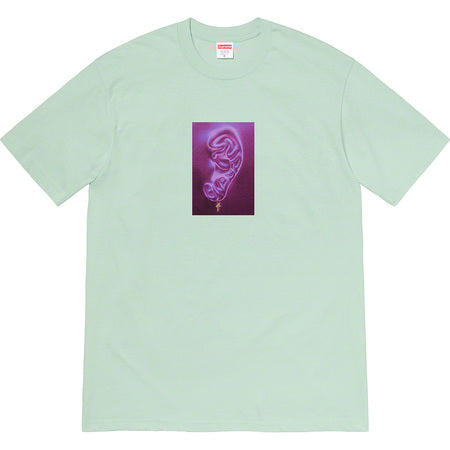 Supreme Ear Tee Aqua - Trendy Graphic T-Shirt for Men & Women - Perfect for Streetwear, Casual Outfits & Music Festivals