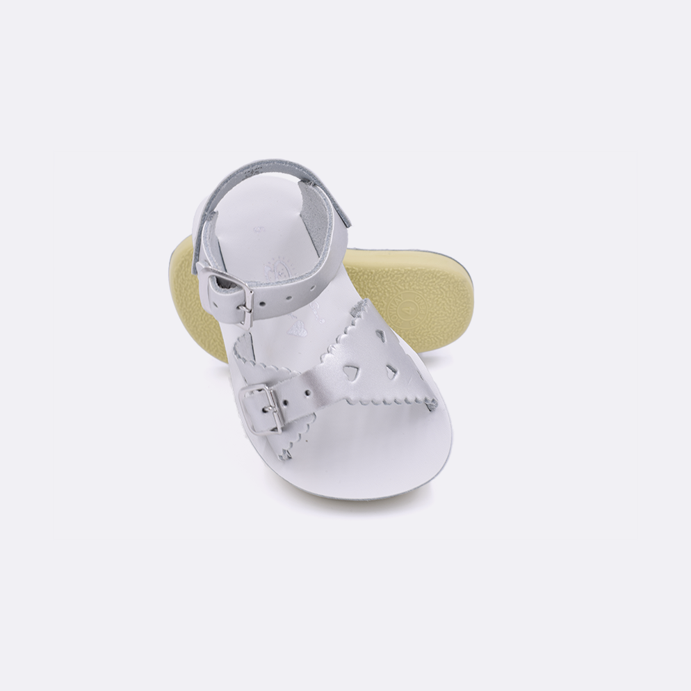 Sun San Sweetheart Silver Toddler Necklace - Elegant Baby Jewelry for Girls, First Birthday Gift, Christening & Special Occasions