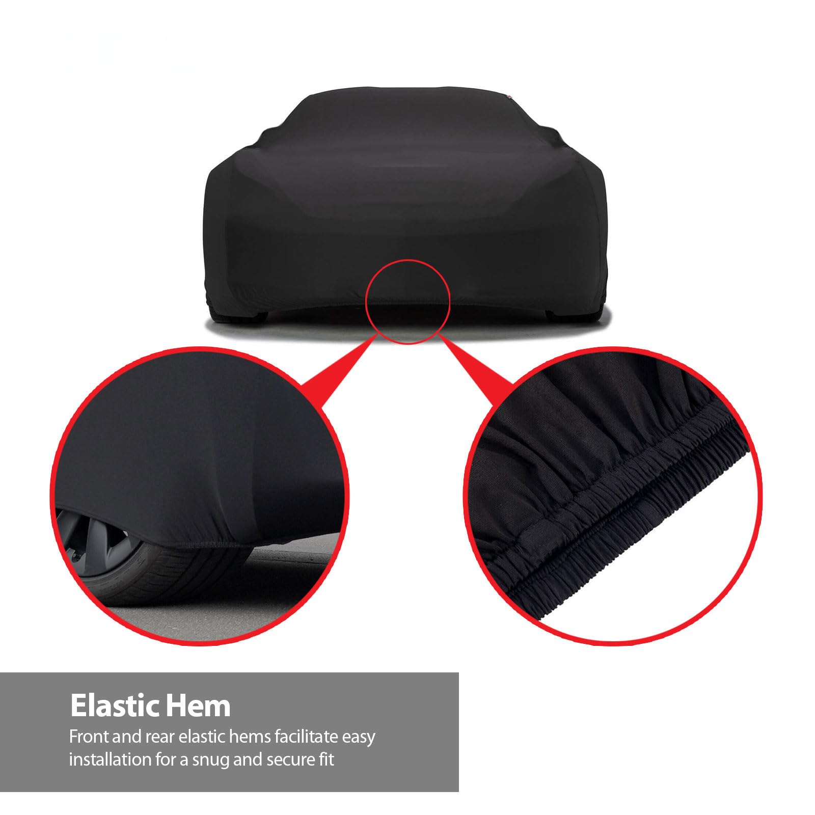 Premium SoftTec Indoor Satin Car Cover for Buick Riviera 1963-1965 | Elastic, Dust-Proof Protection | Luxury Fit for Car Shows & Garage Storage | Black
