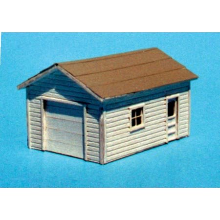 N Scale Laser-Cut One Car Garage Kit by Blair Line - Perfect for Model Train Layouts & Diorama Displays