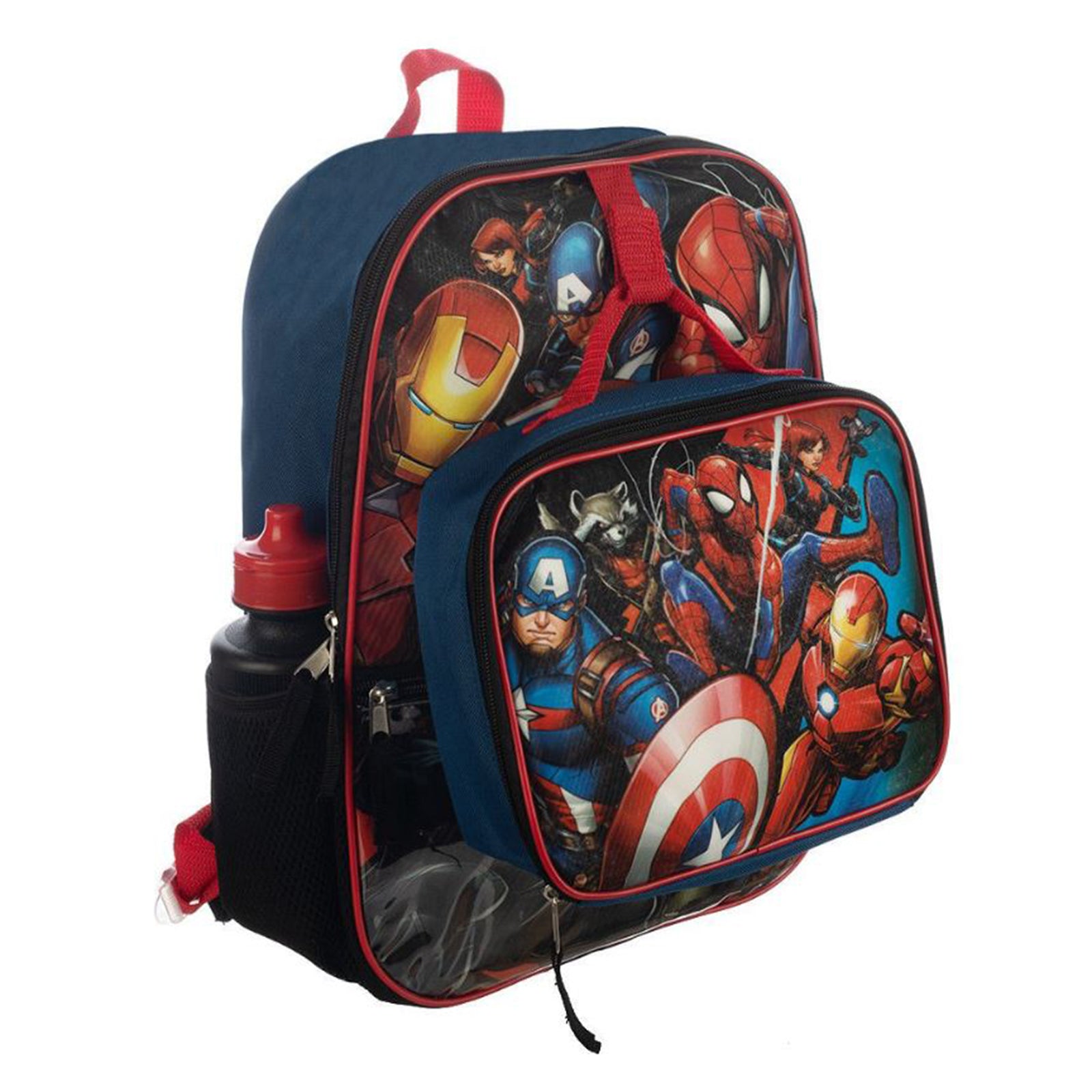 Marvel Universe Backpack Set - Official Licensed Avengers Spiderman Superhero School Bag for Kids & Teens - Perfect for School, Travel & Comic Con