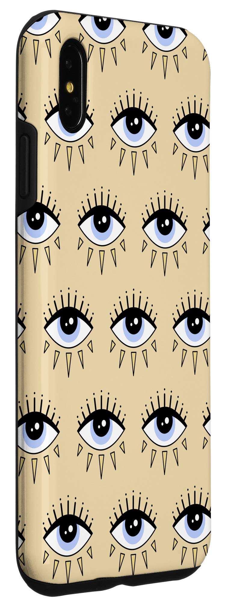 iPhone XS Max Protective Case with Evil Eye Design - Anti-Yellowing Hard Cover for Women & Men - Perfect for Travel, Work & Daily Use