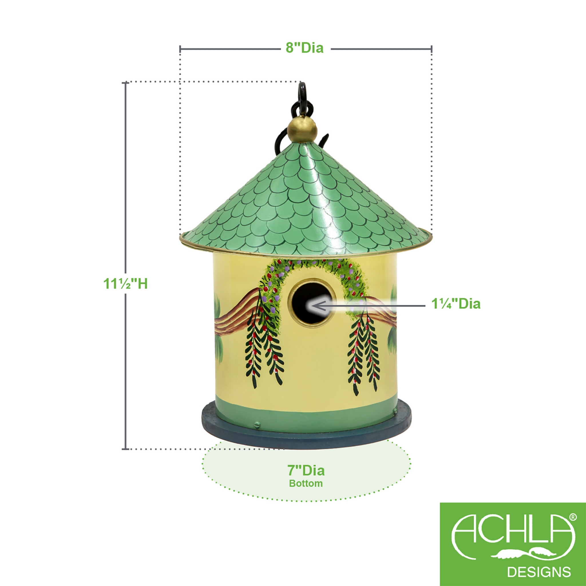 Bastion Birdhouse - Durable Wooden Bird House for Outdoor Garden, Backyard & Patio - Attracts Wild Birds for Natural Pest Control & Bird Watching