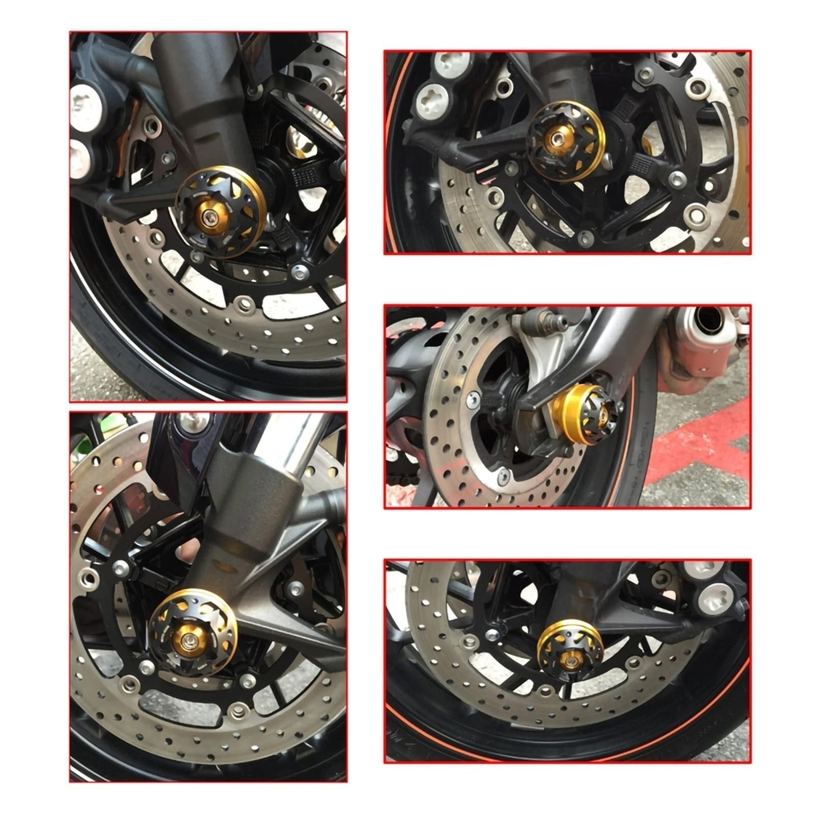 BMW S1000XR S1000RR Motorcycle Wheel Axle Shock Absorber - Front & Rear Fork Drop Protection Pads for Enhanced Safety | Perfect for Off-Road Adventures & Urban Commuting