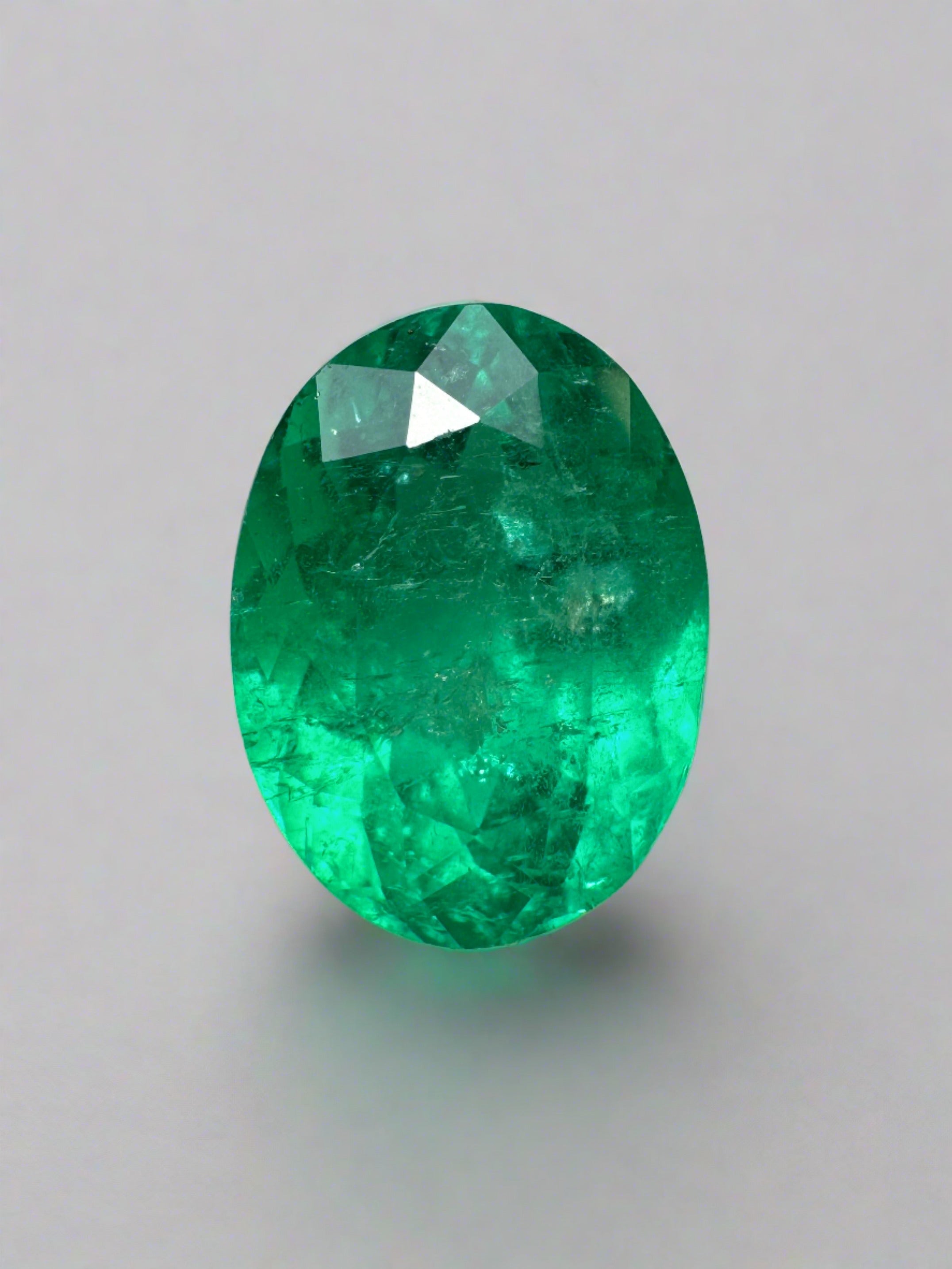 3.54 Carat 11x8mm Muzo Green Natural Colombian Loose Emerald Oval Cut Gemstone for Jewelry Making, Engagement Rings & Luxury Gifts