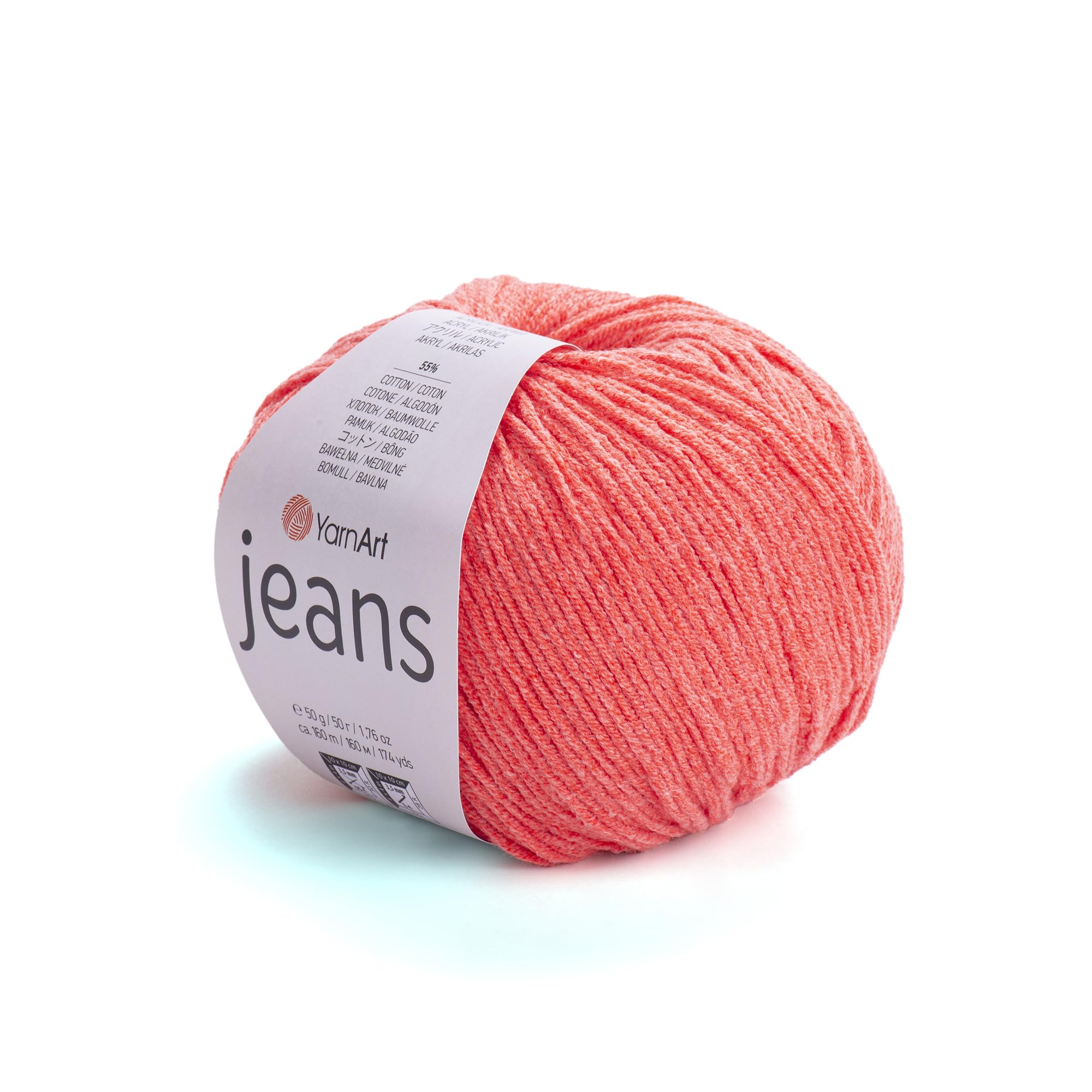 Yarn Art Yarnart Jeans Yarn - 55% Cotton 45% Polyacrylic Blend for Amigurumi, Crocheting & Knitting - Turkish Made (Color 61) - Perfect for DIY Crafts, Baby Blankets & Home Decor Projects