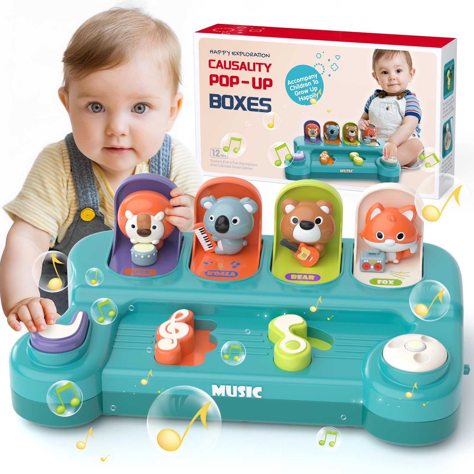 Montessori Musical Toys for 1 Year Old - STEM Learning Gift for Toddlers 1-2 - Perfect for Birthday & Early Education