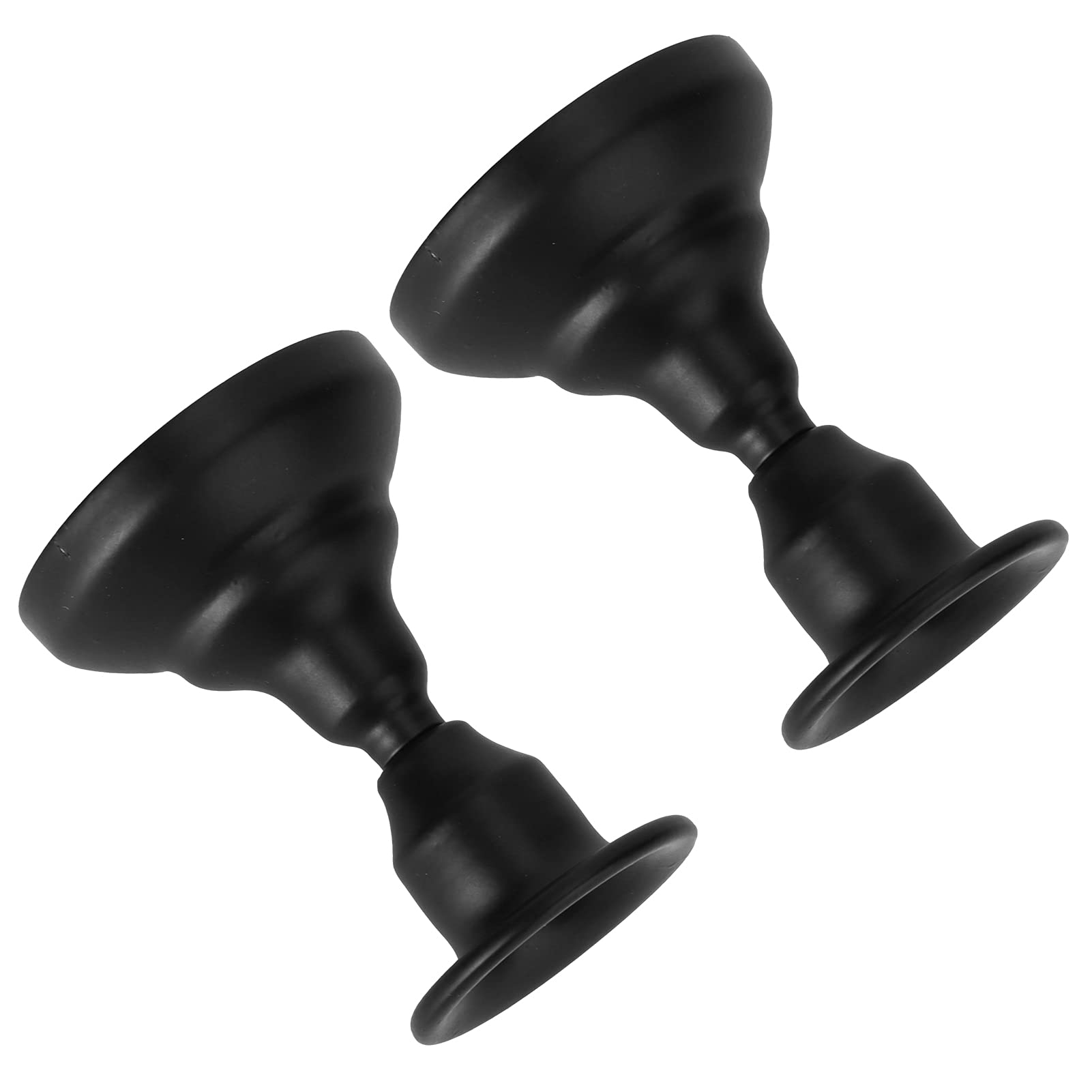 Elegant European Style Wrought Iron Candlestick Holders for Pillar Candles - Black Candle Cup Decor for Dining Room, Living Room, Wedding & Home Decoration