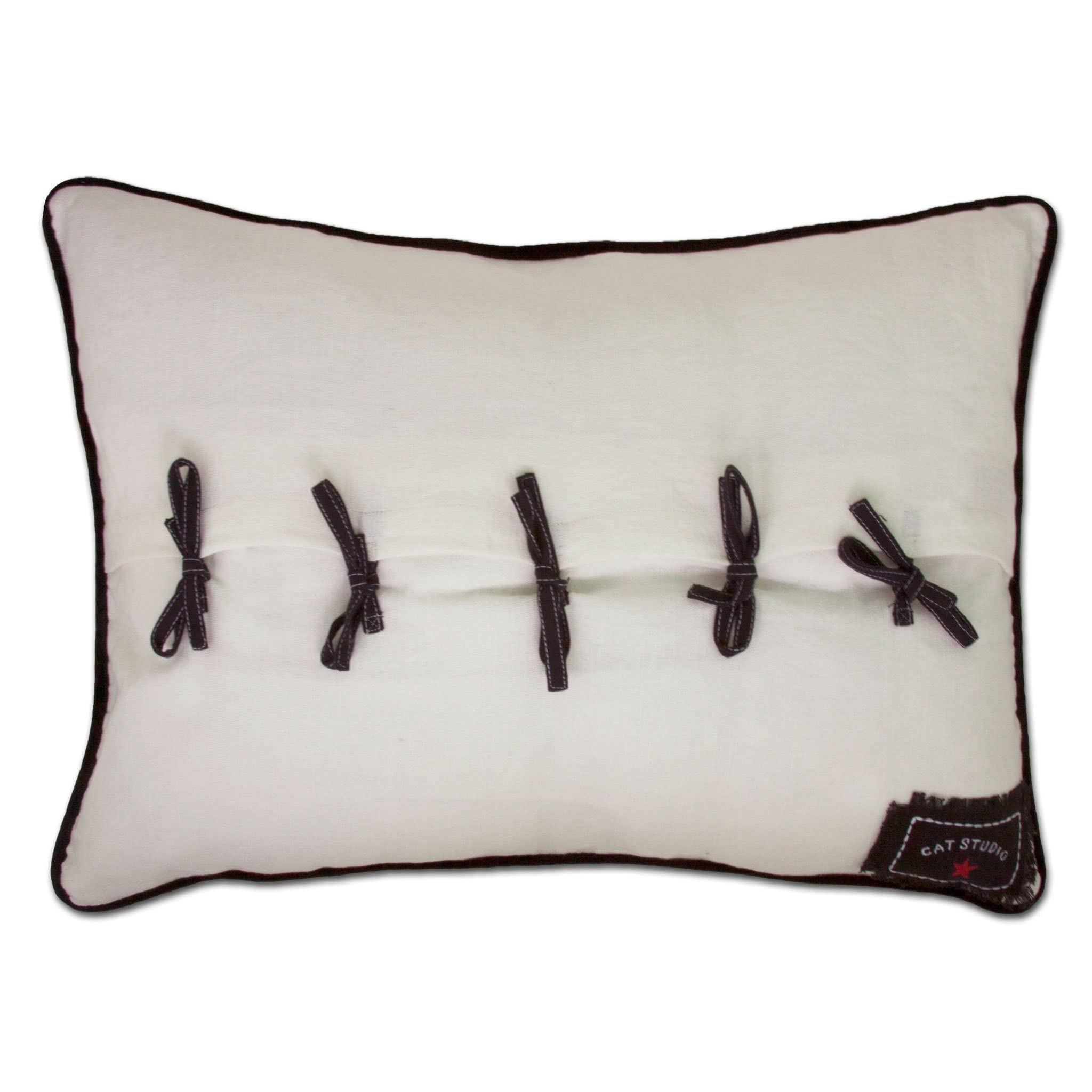 Catstudio Italy Hand-Guided Machine Embroidered Decorative Throw Pillow - Luxury Home Decor for Living Room, Bedroom & Sofa