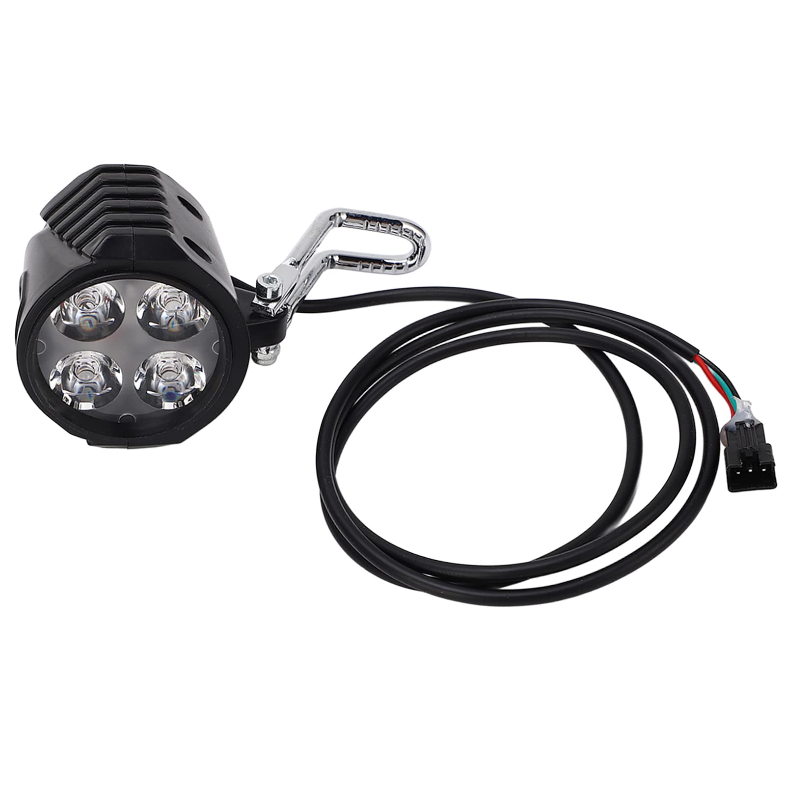 10 Inch 12-72V 2-in-1 Electric Scooter Front Light with Horn - Universal LED Headlight for E-Bikes, Bicycles & Scooters - Perfect for Night Riding & Commuting Safety