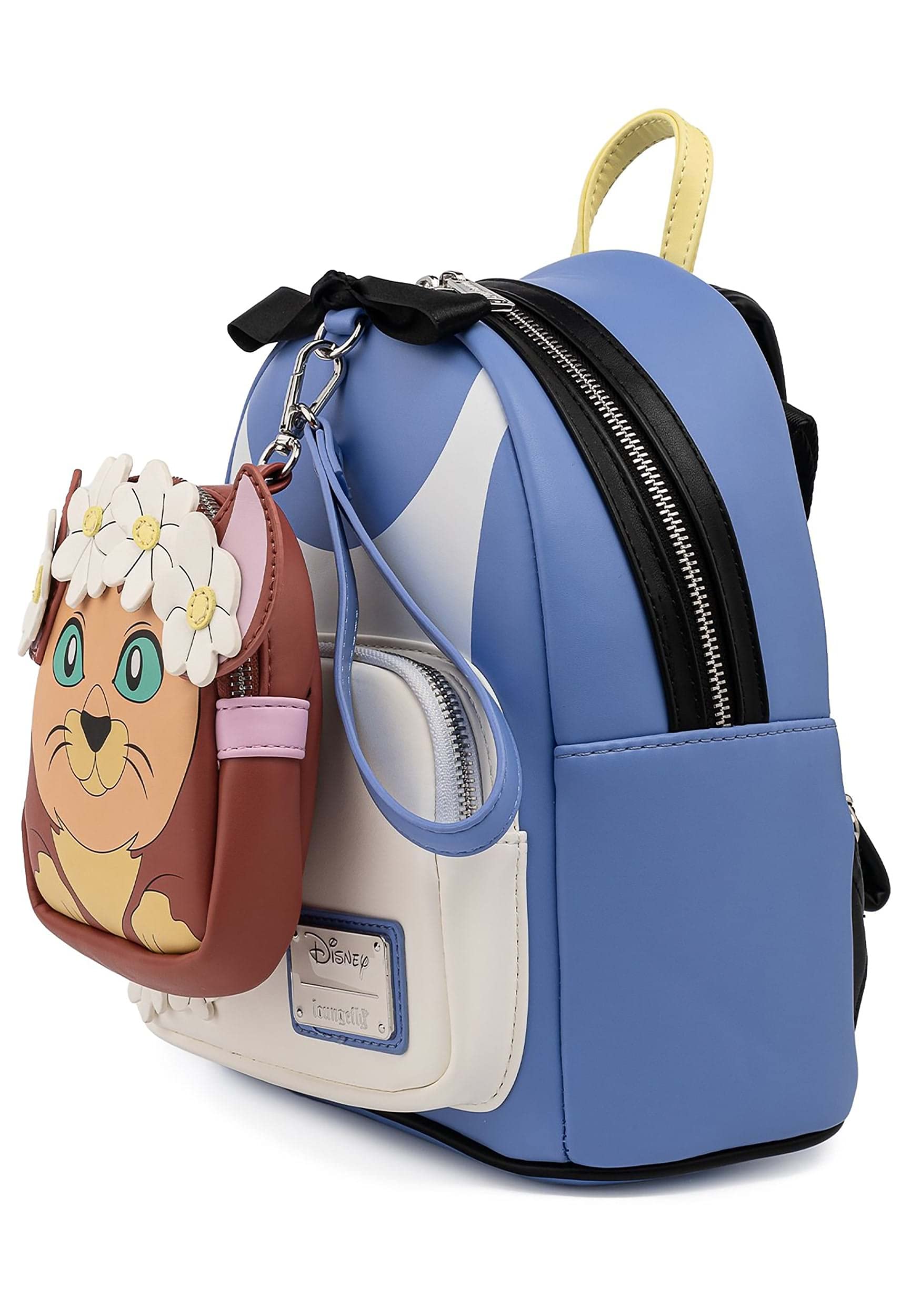 Disney Alice in Wonderland Themed Loungefly Women's Crossbody Bag with Adjustable Double Straps & Detachable Wristlet - Perfect for Cosplay, Disney Parks, and Everyday Fashion Accessory
