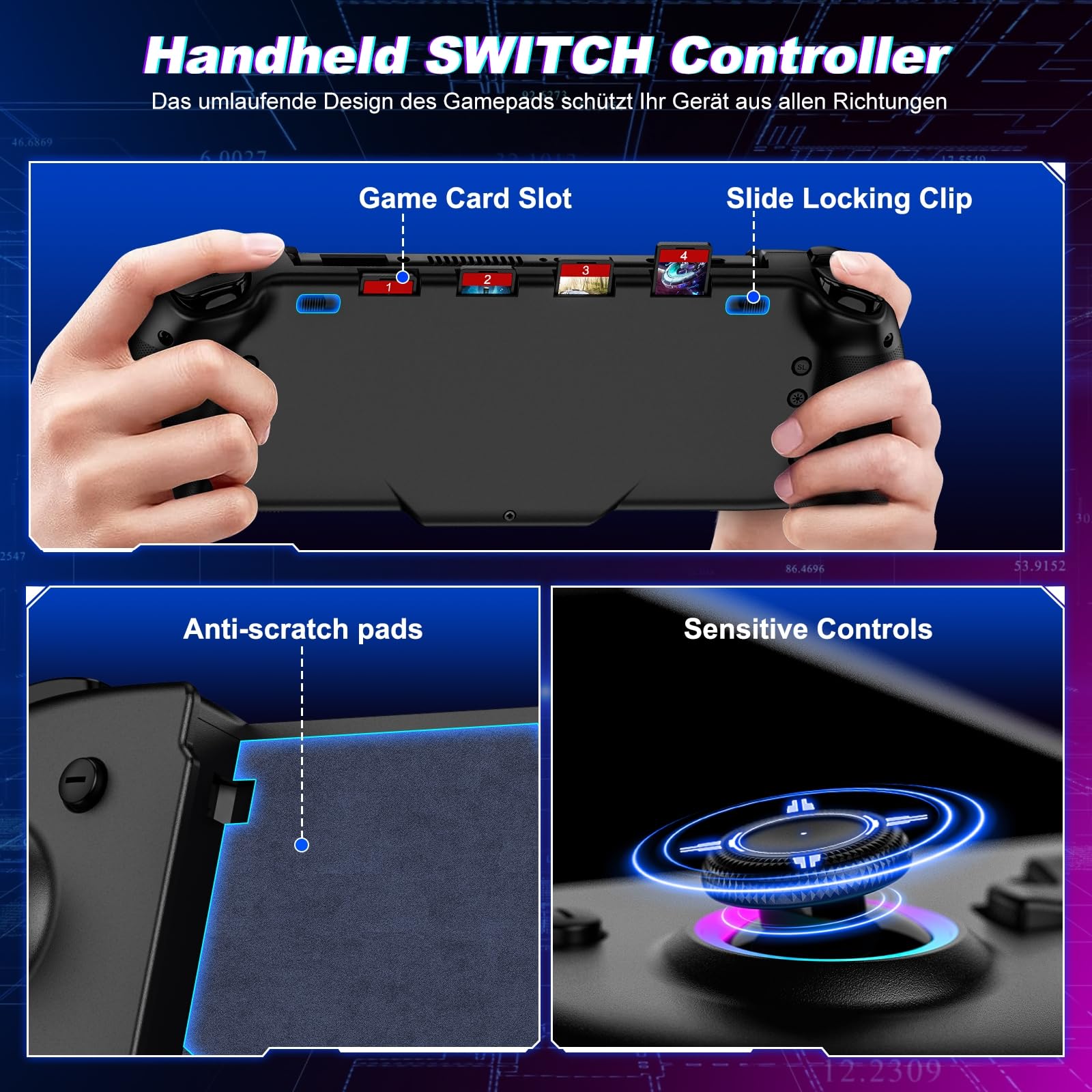 Elegamefy Wireless Pro Controller for Nintendo Switch & OLED - 1000mAh Battery, Turbo Function, 6-Axis Gyro, Vibration, Programmable Buttons | Perfect for Gaming, Travel & Family Entertainment