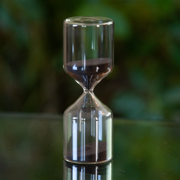 60 Minute Freestanding Glass Timer - Black or White - Perfect for Kitchen, Classroom & Productivity Time Management