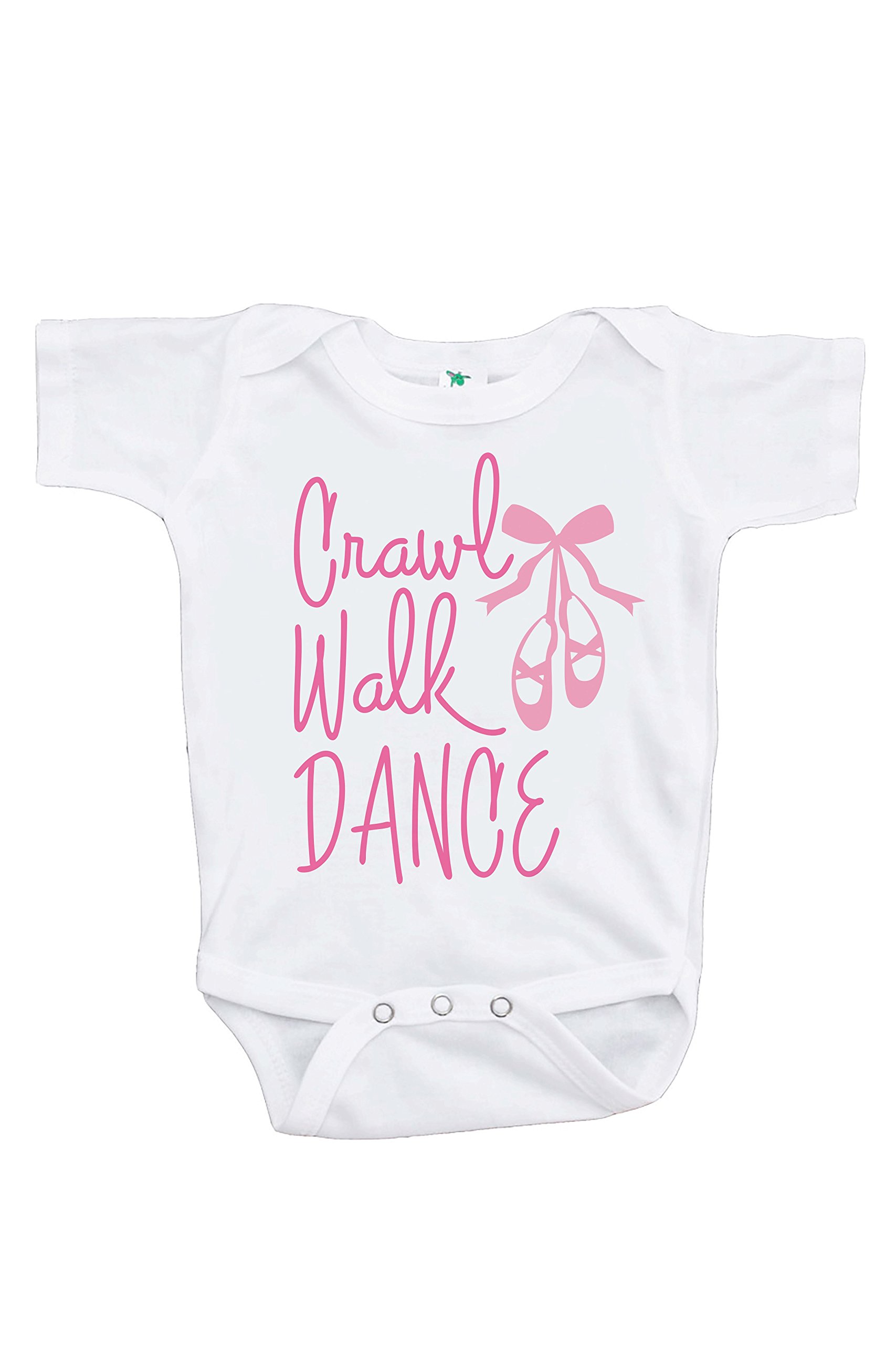 7 ate 9 Apparel Kids Crawl Walk Dance One-Piece Romper - Soft Cotton Baby Jumpsuit for Playtime, Learning to Walk & Dance Classes