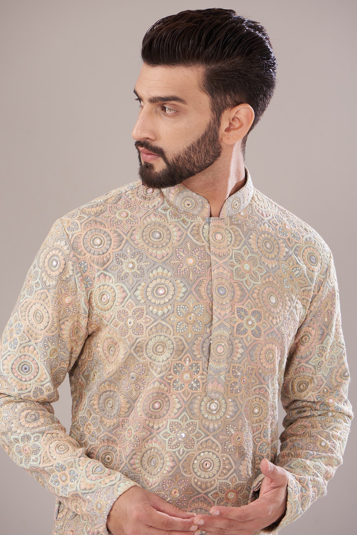 Elegant Multi-Colored Georgette Embroidered Kurta for Women | Traditional Indian Tunic Top | Perfect for Festivals, Weddings & Casual Wear