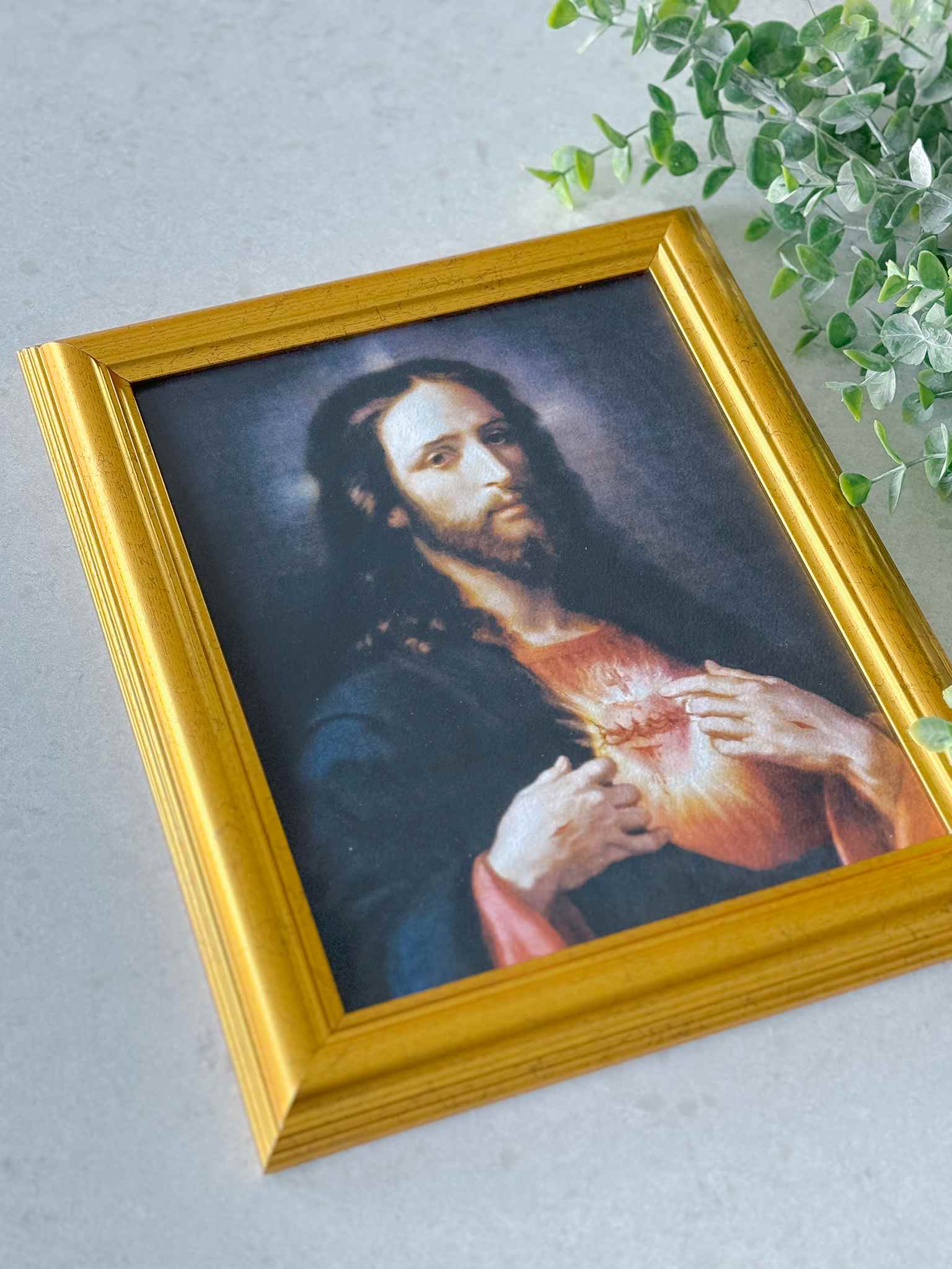 Sacred Heart of Jesus Framed Wall Art - Religious Home Decor for Living Room, Bedroom & Church - Perfect for Prayer Spaces & Catholic Gifts