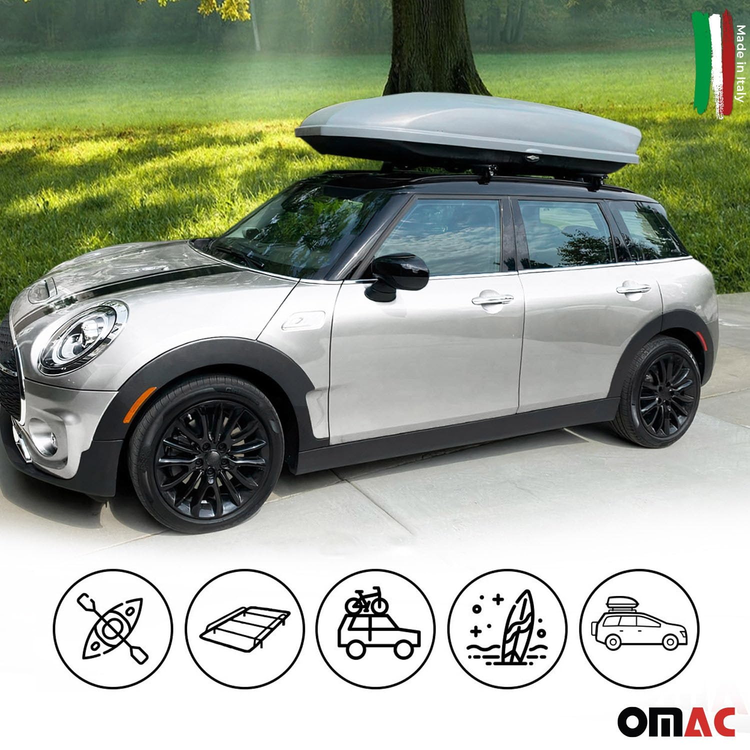 OMAC 220Lb Heavy Duty Roof Rack Cross Bars for Mitsubishi Outlander Sport 2014-2024 - Black Anti-Theft Cargo Carrier for Kayak, Canoe, Surfboard, Ski, Snowboard & Camping Gear - Perfect for Road Trips & Outdoor Adventures