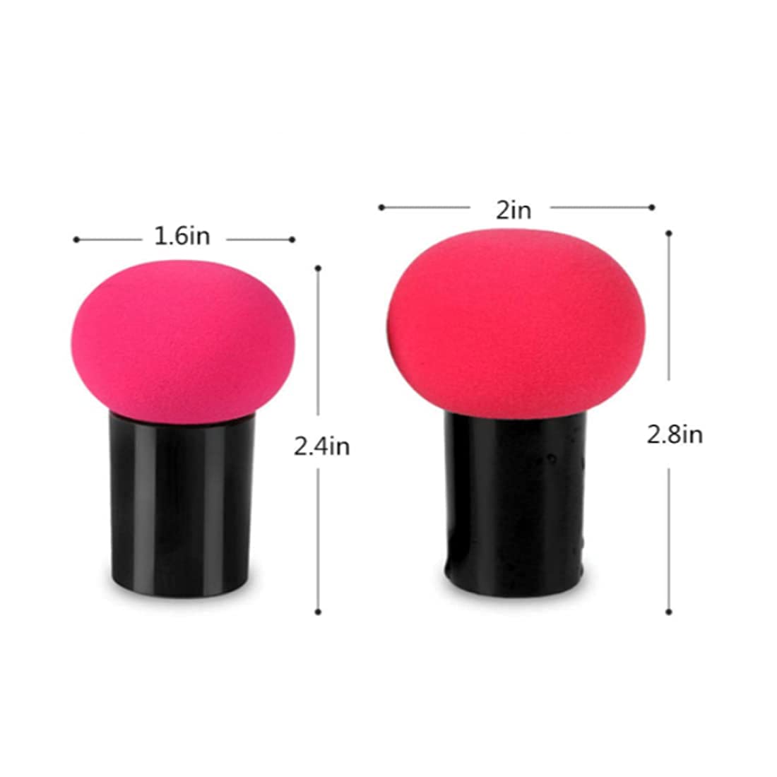 Fozzby Mushroom Head Beauty Blender - Soft Powder Puff for Makeup & Foundation Application - Multicolor Options (Black, Pink, Blue) - Perfect for Liquid, Cream & Powder Cosmetics - Pack of 1 - Ideal for Professional Makeup Artists & Daily Beauty Routine