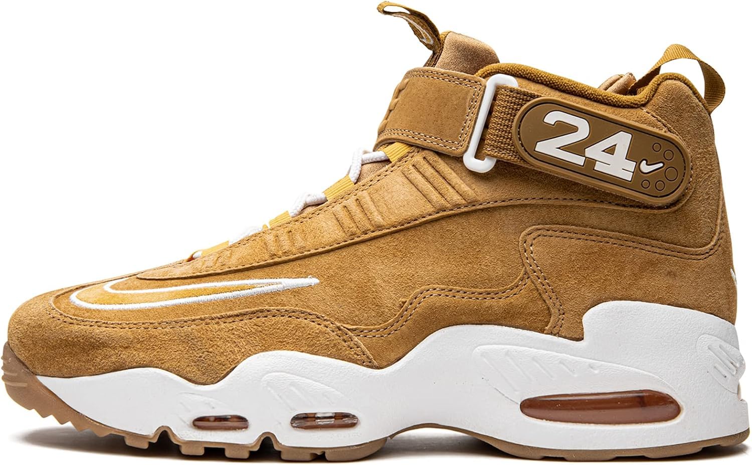 Nike Men's Air Griffey Max 1 Sneakers - Wheat/Pollen-White Colorway - Size 10 US - Retro Baseball-Inspired Athletic Shoes for Casual Wear & Sports Performance