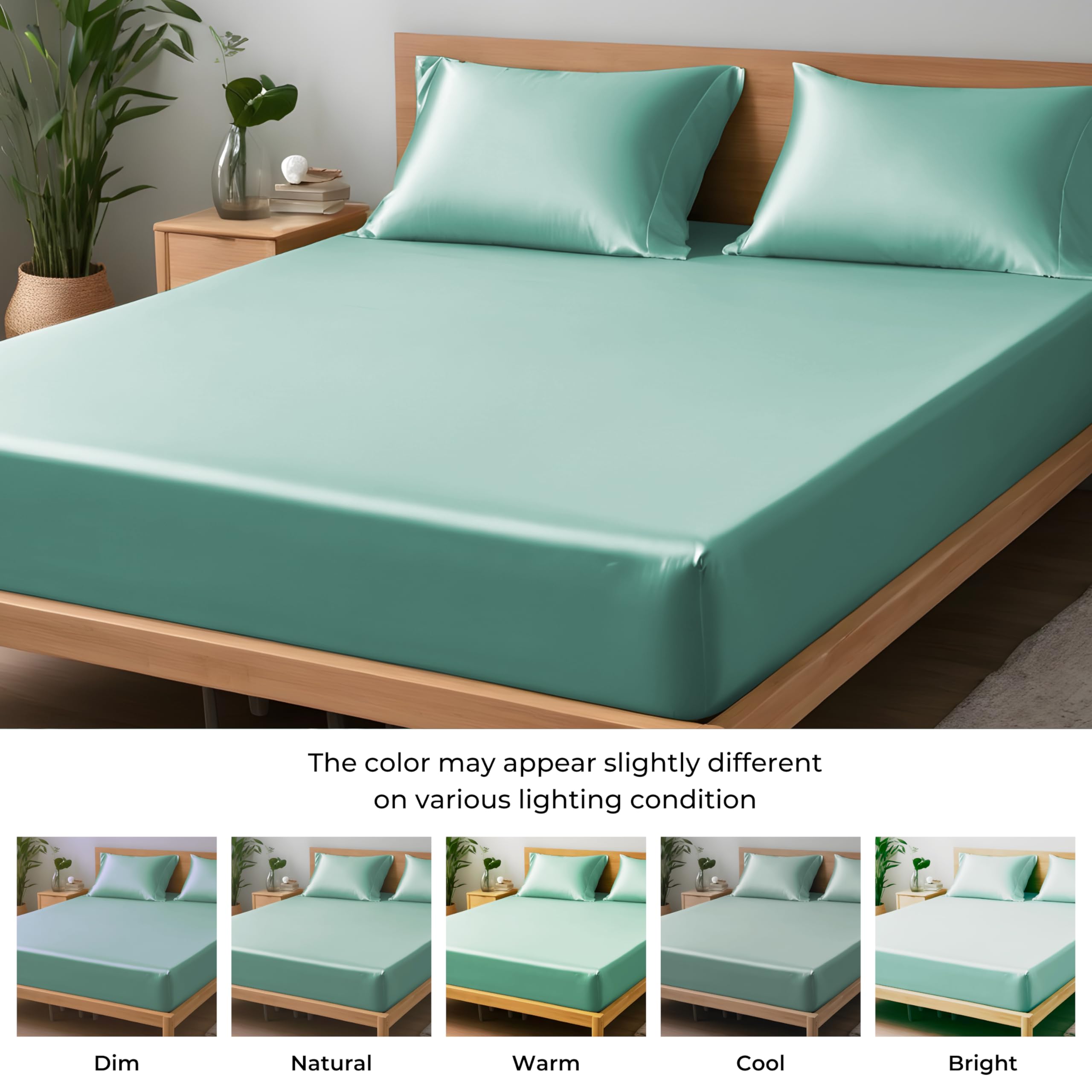 Premium Bamboo Viscose Fitted Sheet for Queen Size Bed – 16