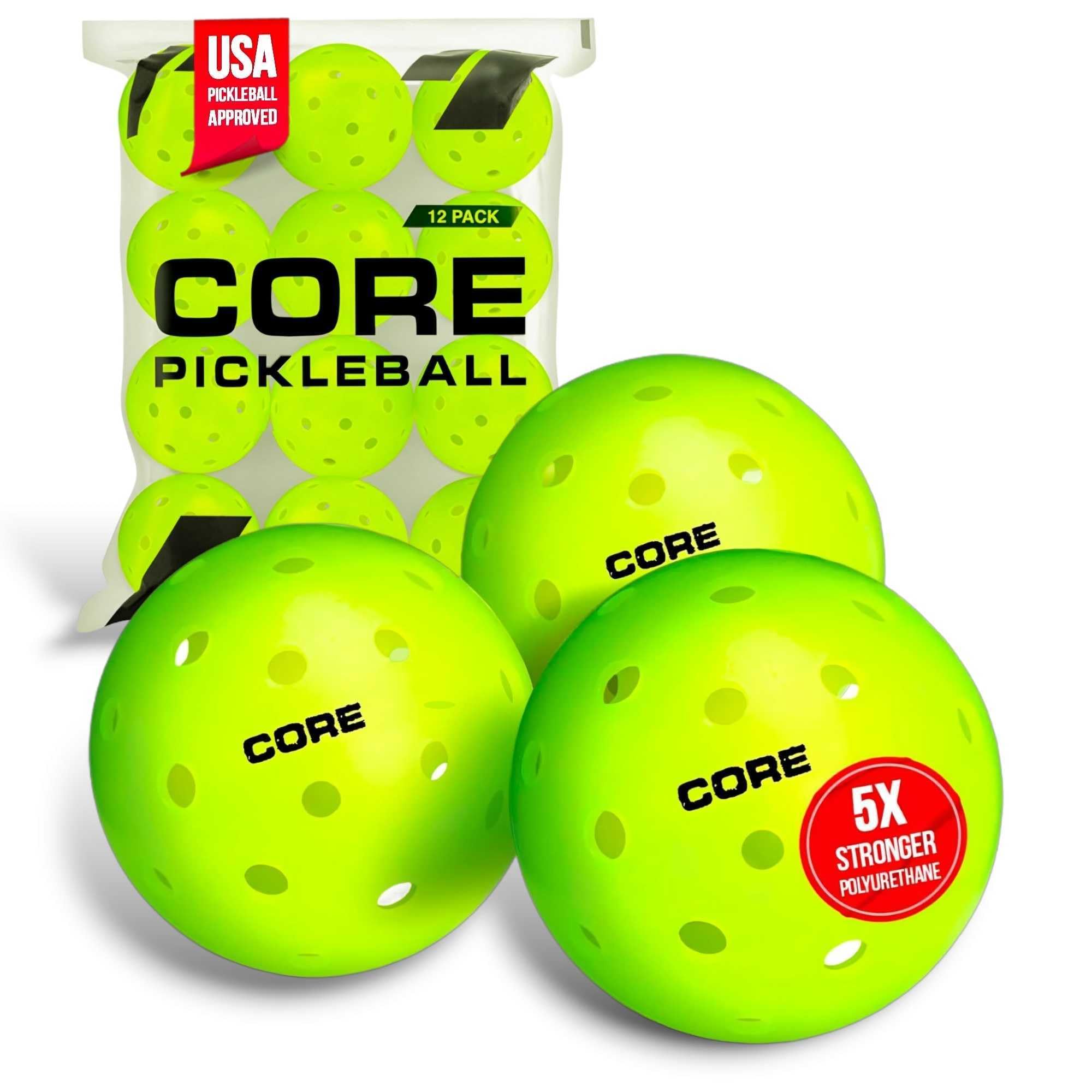Premium Outdoor Pickleball Balls - USAPA Approved Set of 4-50 | Durable 40-Hole Polypropylene Design for Professionals & All Skill Levels | Perfect for Tournaments, Backyard Games & Club Play
