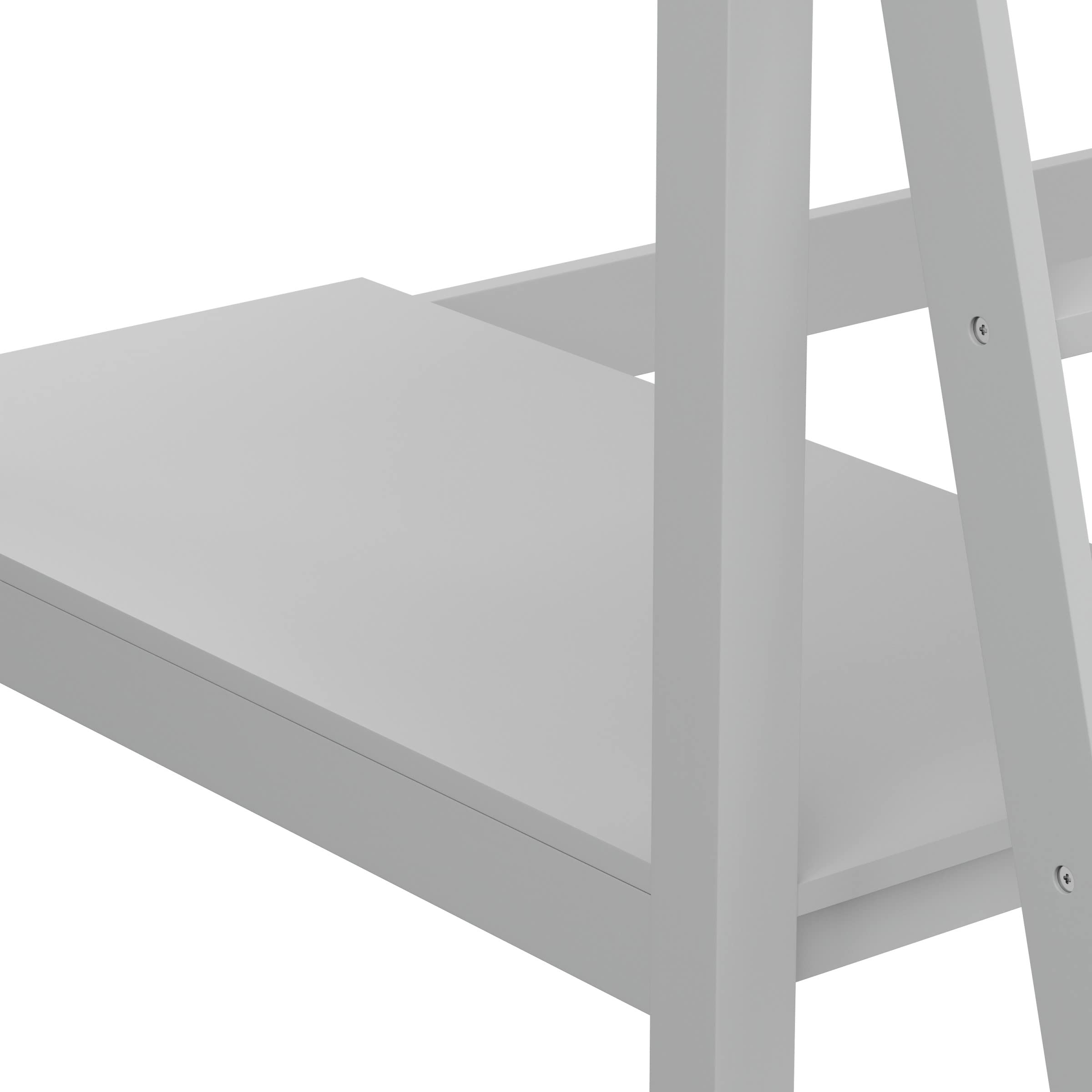 Hillsdale Furniture Caspian Twin Loft Bed with Ladder, Gray - Space-Saving Kids Bedroom Furniture for Small Rooms & Dorm Rooms