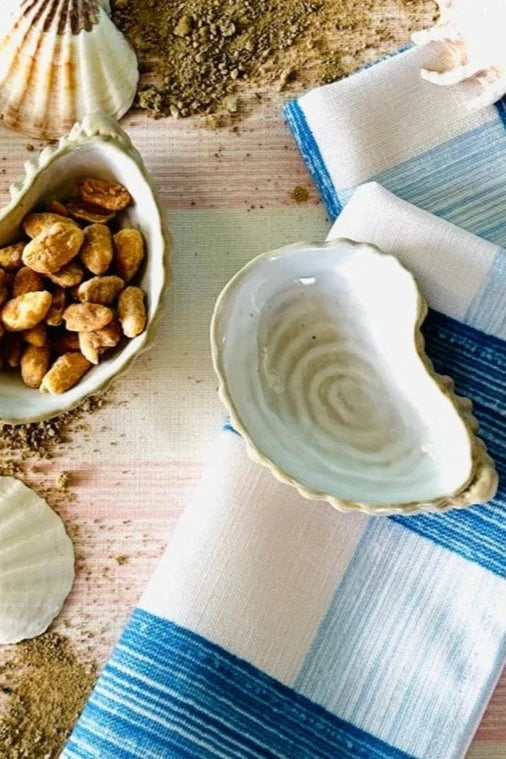 Elegant Oyster Shell Trinket Dish - Perfect for Jewelry, Keys & Small Essentials | Boho Beach Decor for Bathroom, Dresser & Vanity Organizer