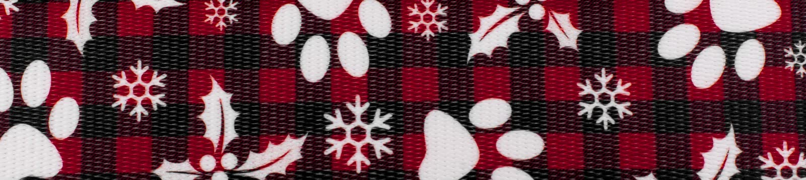 Country Brook Design - Christmas Plaid Polyester Webbing for DIY Crafts, Gift Wrapping & Holiday Decorations - Red and Green Festive Ribbon for Bows, Garlands, Tree Trimming