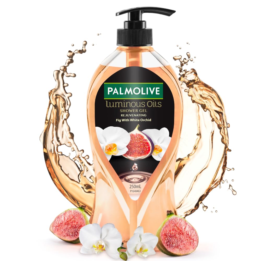 Palmolive Luminous Oil Rejuvenating Body Wash for Women & Men - 750ml Pump Bottle with 100% Natural Fig Oil & White Orchid | Paraben-Free & Silicone-Free Shower Gel for Soft, Radiant Skin | Perfect for Daily Hydration & Luxurious Spa Experience at Home