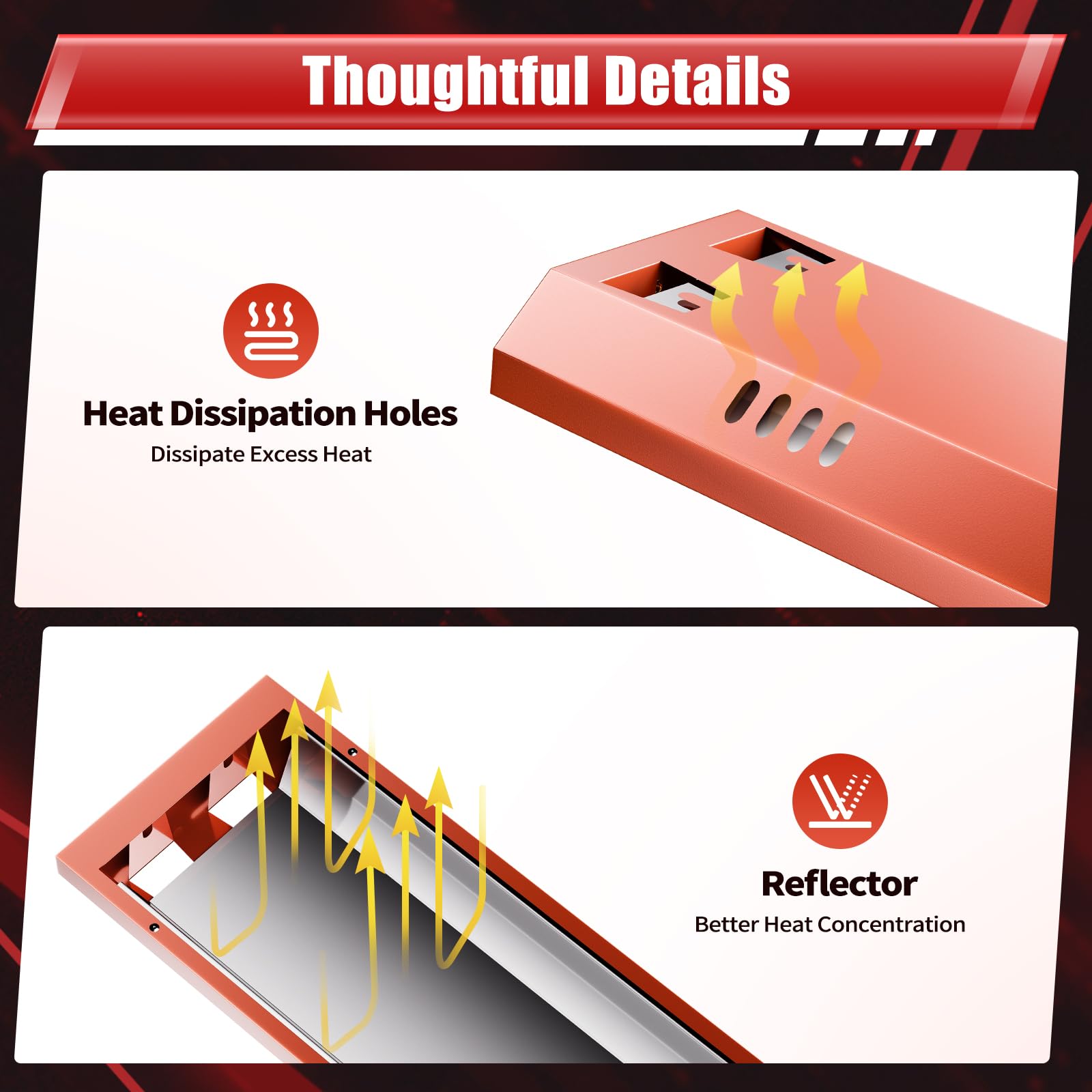2000W Infrared Paint Curing Light - 2Pcs Spray Baking Booth Heater for Auto & Furniture Painting | Fast Drying for Car Body Repair, Wood Refinishing & DIY Projects