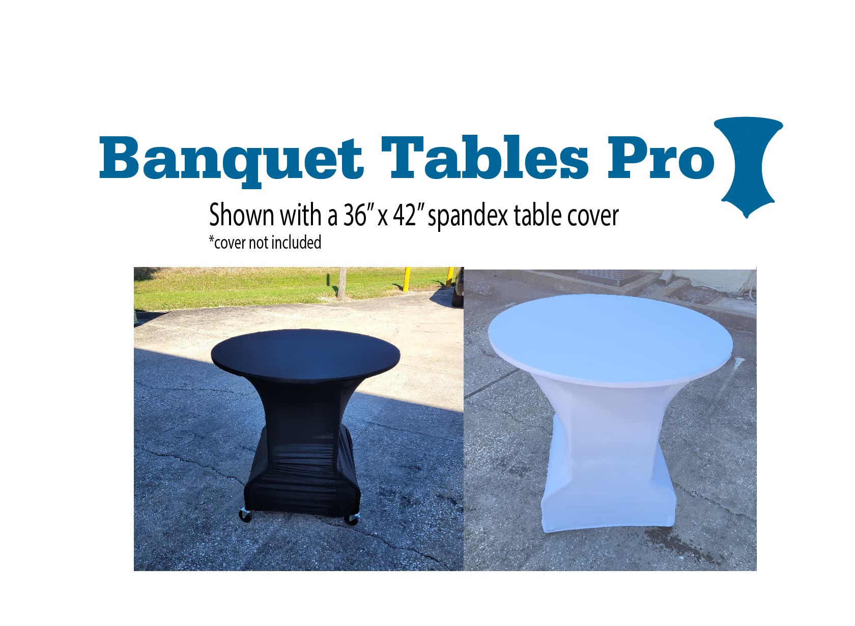36 Inch Round Folding Table with Wheels - Portable & Sturdy Event Table for Weddings, Parties, Banquets - Perfect for Indoor/Outdoor Catering & Venue Setup