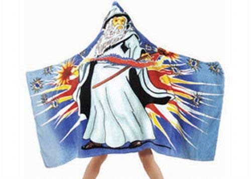 Magic Wizard Hooded Towel for Kids - Soft 100% Cotton Bath Towel with Fun Cape Design - Perfect for Bath Time, Swimming, Dress-Up & Fantasy Play