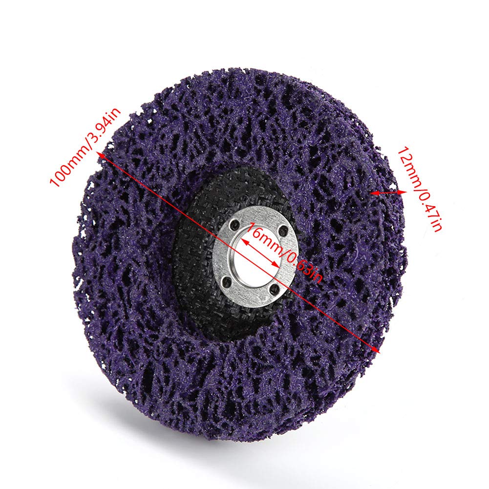 Hilitand 5Pcs Poly Strip Wheel Discs - Paint & Rust Removal Tool, High-Quality Angle Grinder Discs 10000 RPM 60 Grit (Purple) - Perfect for Metal Surface Prep, Auto Body Work & DIY Projects