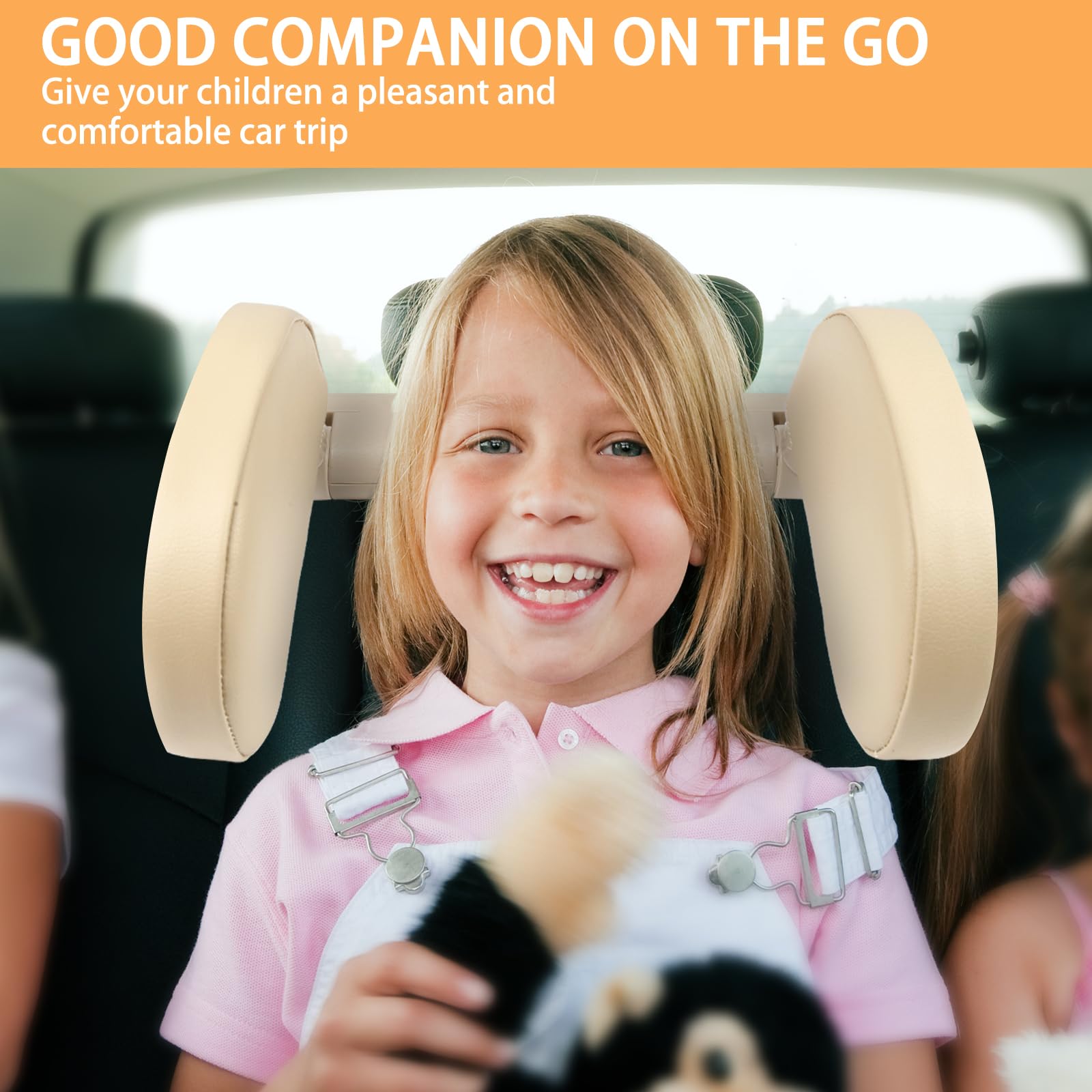 Ergonomic U-Shape Car Neck Pillow for Travel - Comfortable Headrest Support for Kids & Seniors - Perfect for Road Trips, Long Drives & Airplane Sleep