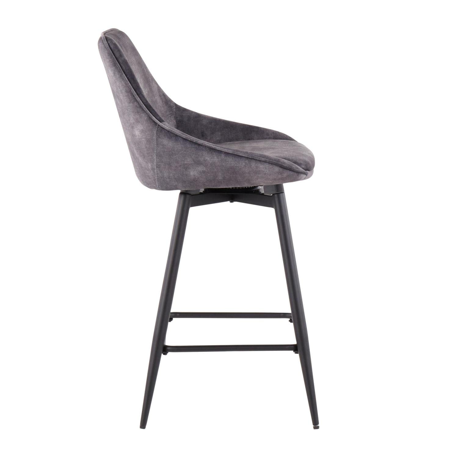 Black Metal Counter Stools Set of 2 - 24