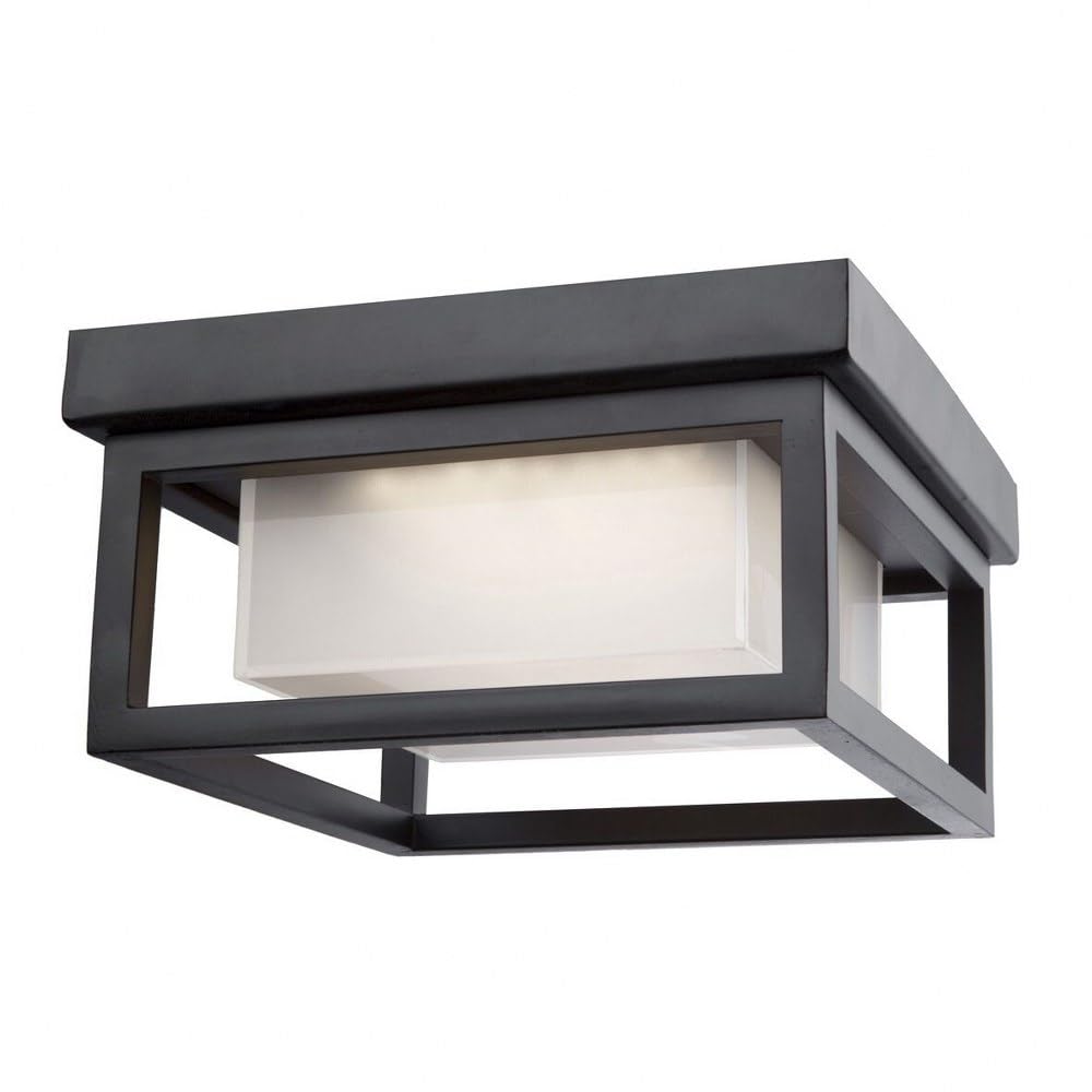 Artcraft Lighting AC9136BK Black Outdoor Ceiling Light Fixture - Waterproof Porch Light for Patio, Garage, and Entryway - Modern Exterior Lighting for Home & Garden