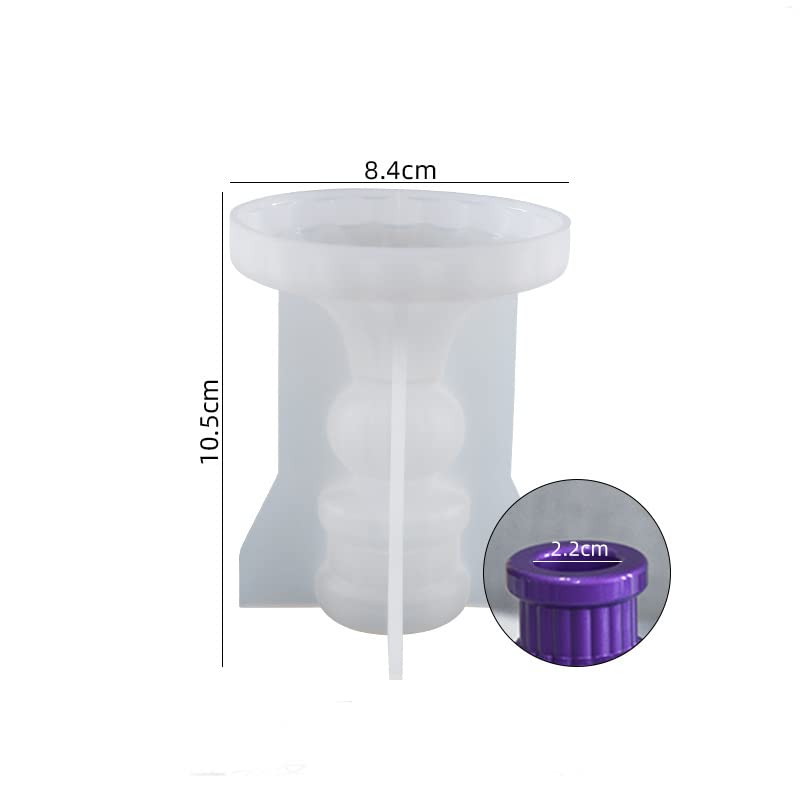 Yalulu Striped Pillar Candle Holder Silicone Molds - Cylindrical Candlestick Epoxy Resin Casting Molds for DIY Candle Making, Home Decor & Wedding Centerpieces - Perfect for Creating Unique Candles, Table Decorations, and Gift Ideas