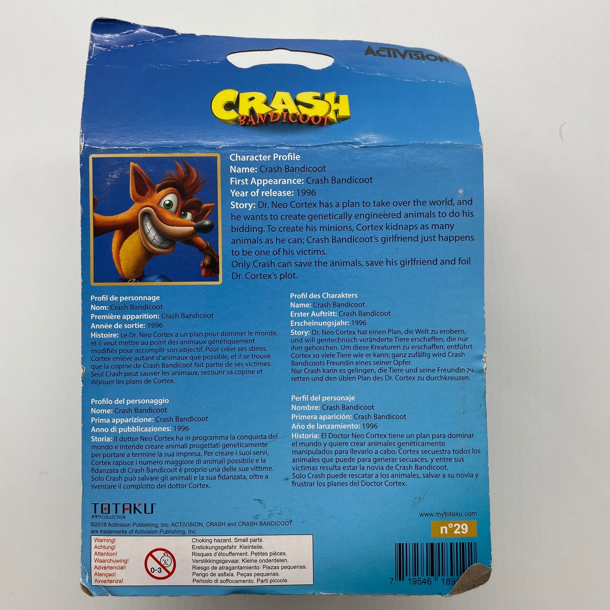 Golden Crash Bandicoot Totaku Figure N°29 - Nintendo Amiibo Compatible - Perfect for Gaming Collectors & Display Shelves