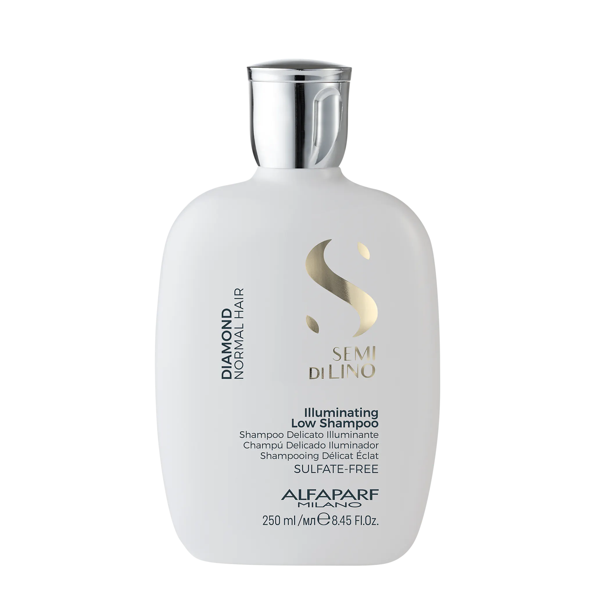 Alfaparf Milano Semi Di Lino Diamond Illuminating Low Shampoo 250ml & Conditioner 200ml Duo Set - Sulfate-Free Hair Care for Shine & Volume - Perfect for Color-Treated & Damaged Hair at Home Salon Use