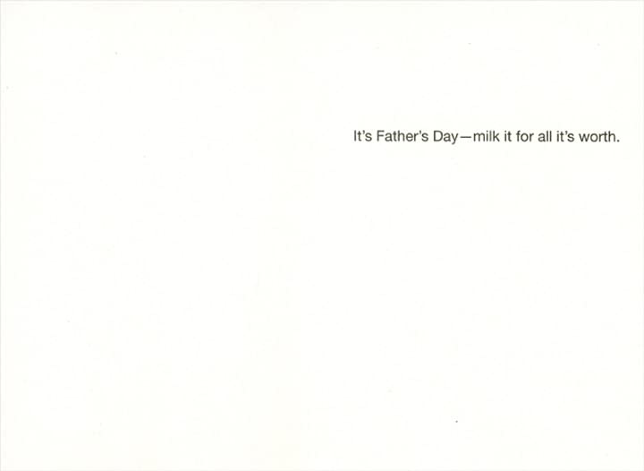 Funny Father's Day Card - Milk in the Bag Grocery Store Humor | Recycled Paper Greeting Card for Dads | Perfect for Father's Day Gifts, Office Pranks & Sentimental Keepsakes