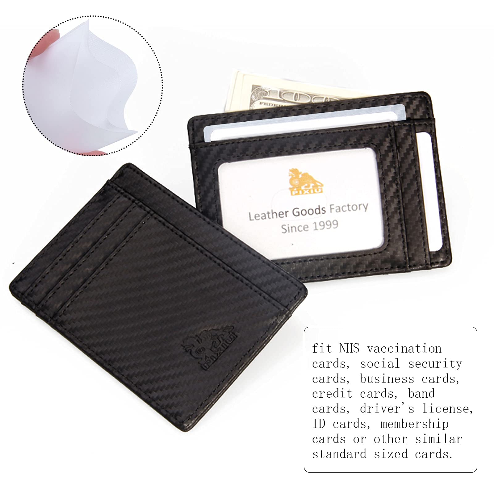 BronaGrand 100pcs Clear Vertical ID Card Holders & Credit Card Protectors - Premium Business Card Sleeves for Organizing Wallet, Office, and Travel Essentials